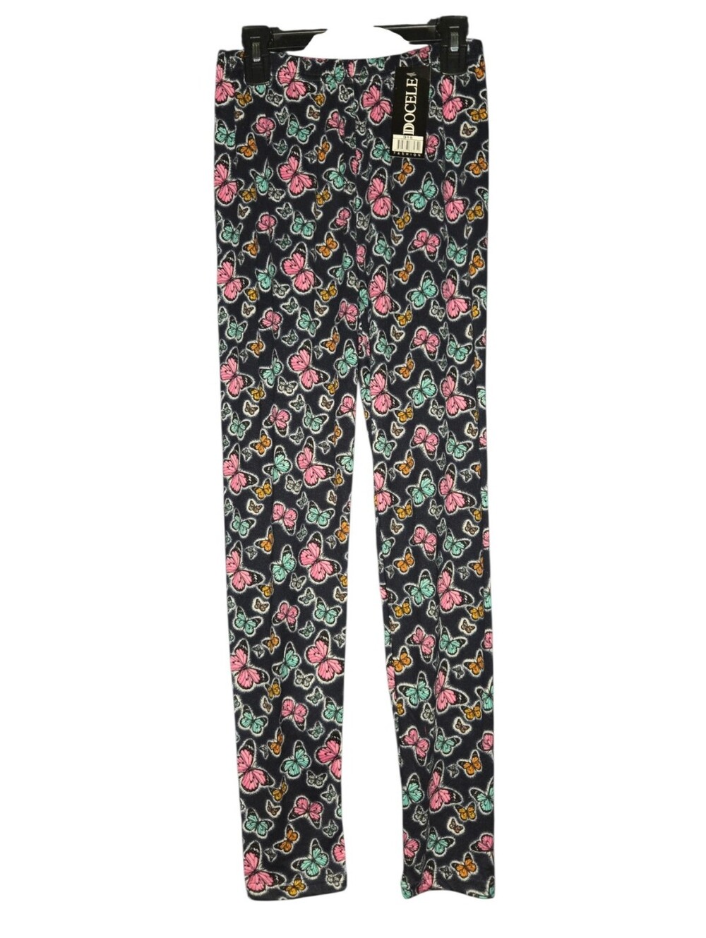 One Size Polyester Butterfly Pattern Spandex Leggings Inseam 26" ♡